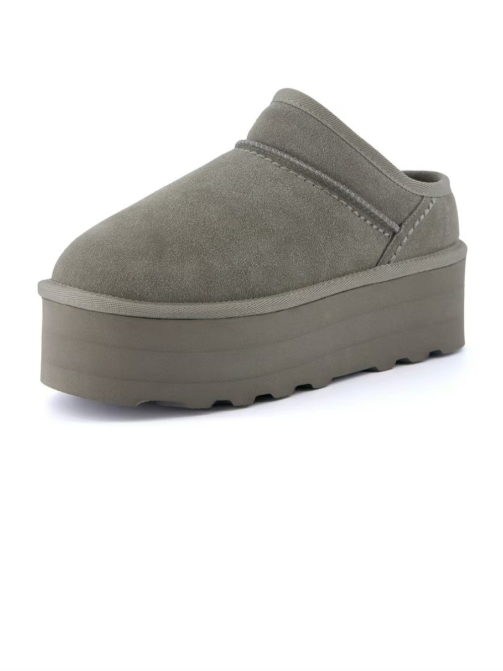 Women's Platform Mule Clog in Grey
